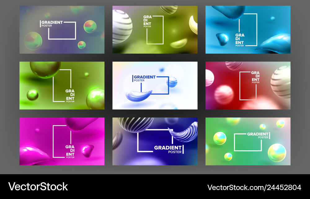 Abstract background liquid fluid set Royalty Free Vector