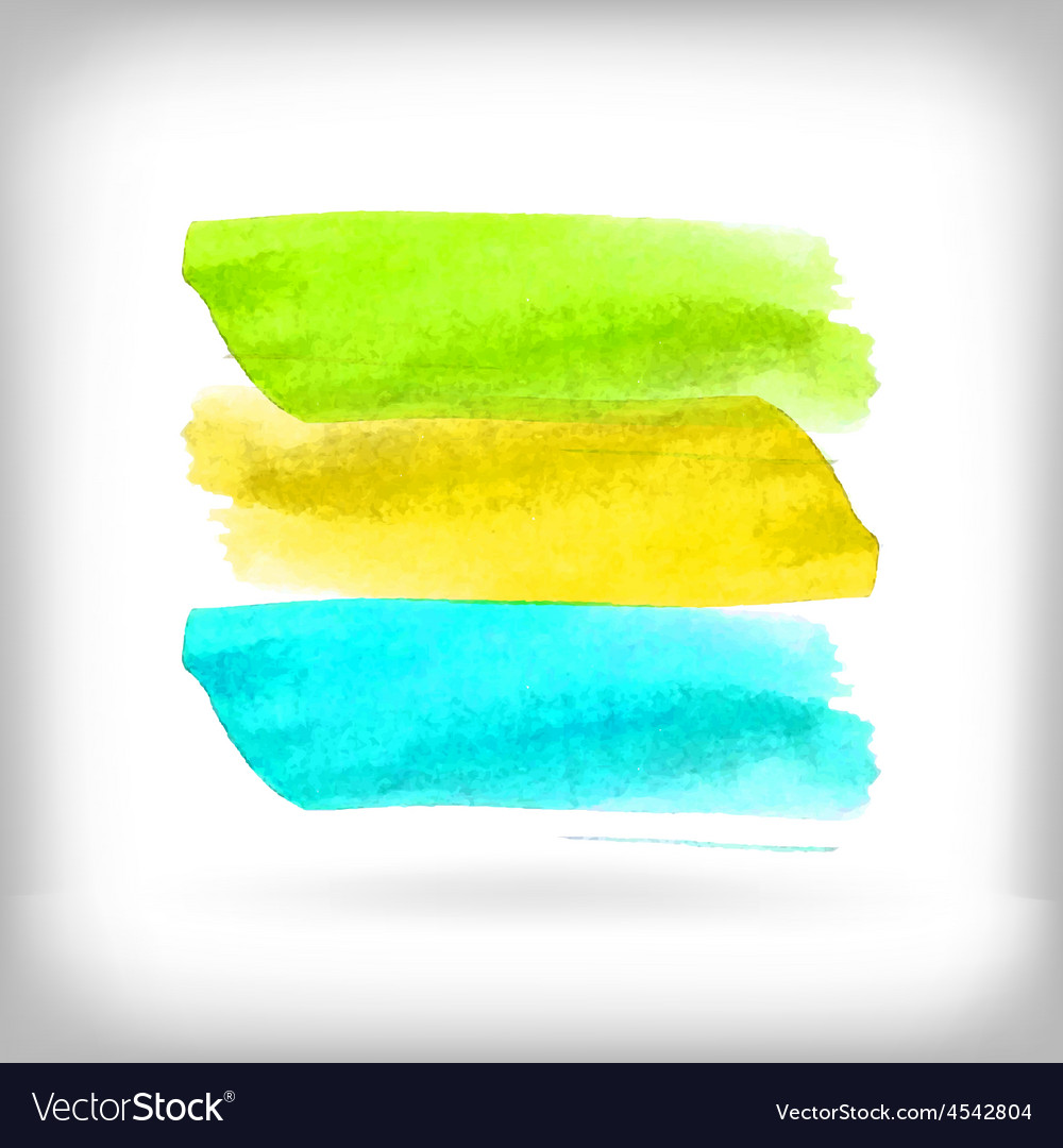 Abstract watercolor brush design elements