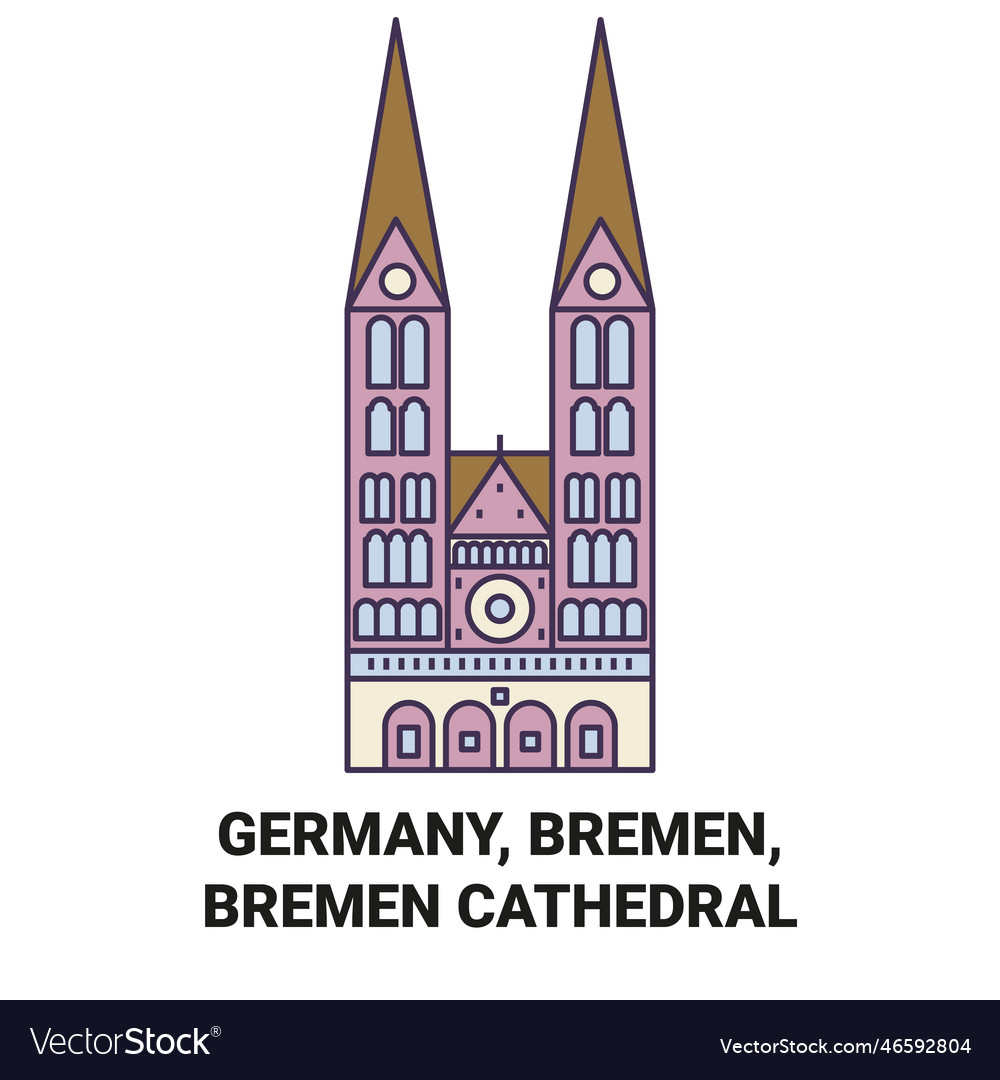 Germany bremen cathedral travel landmark Vector Image