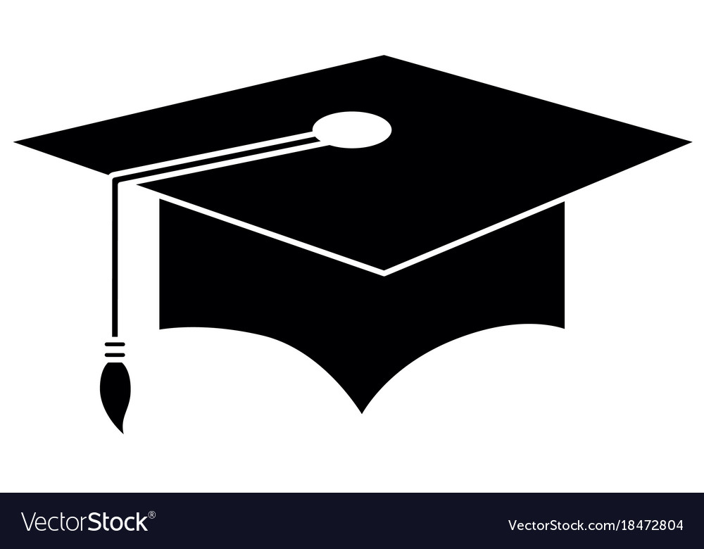 Hat graduation isolated icon Royalty Free Vector Image