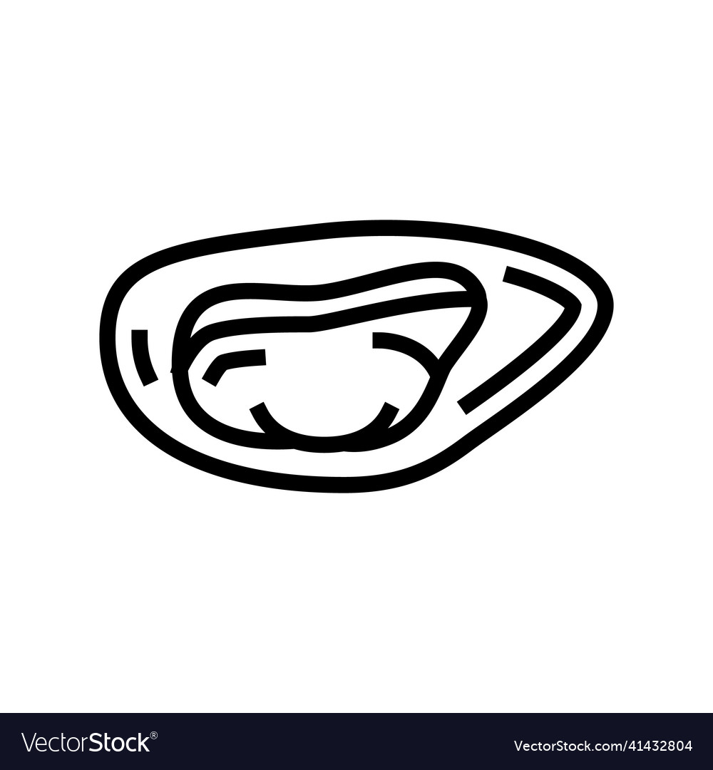 Shellfish seafood line icon Royalty Free Vector Image