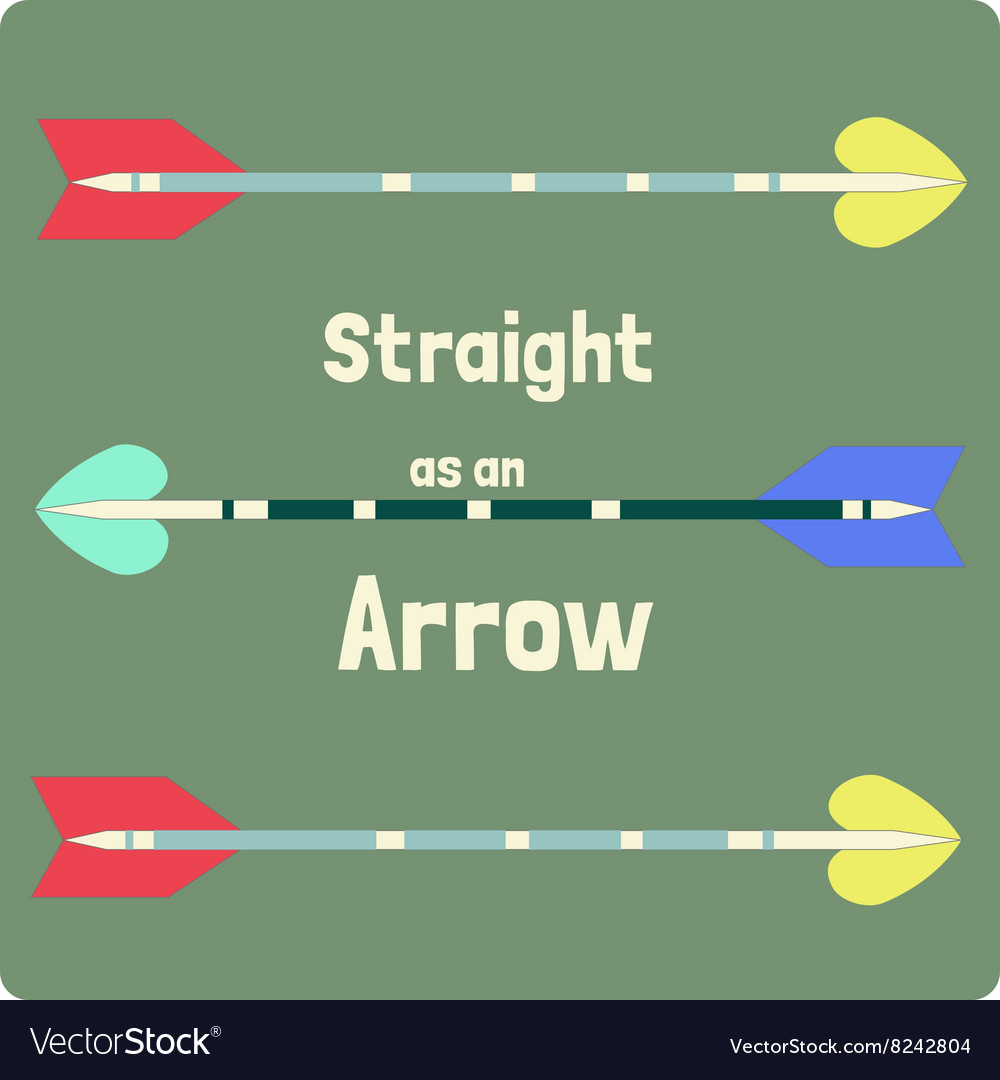 straight-as-an-arrow-royalty-free-vector-image