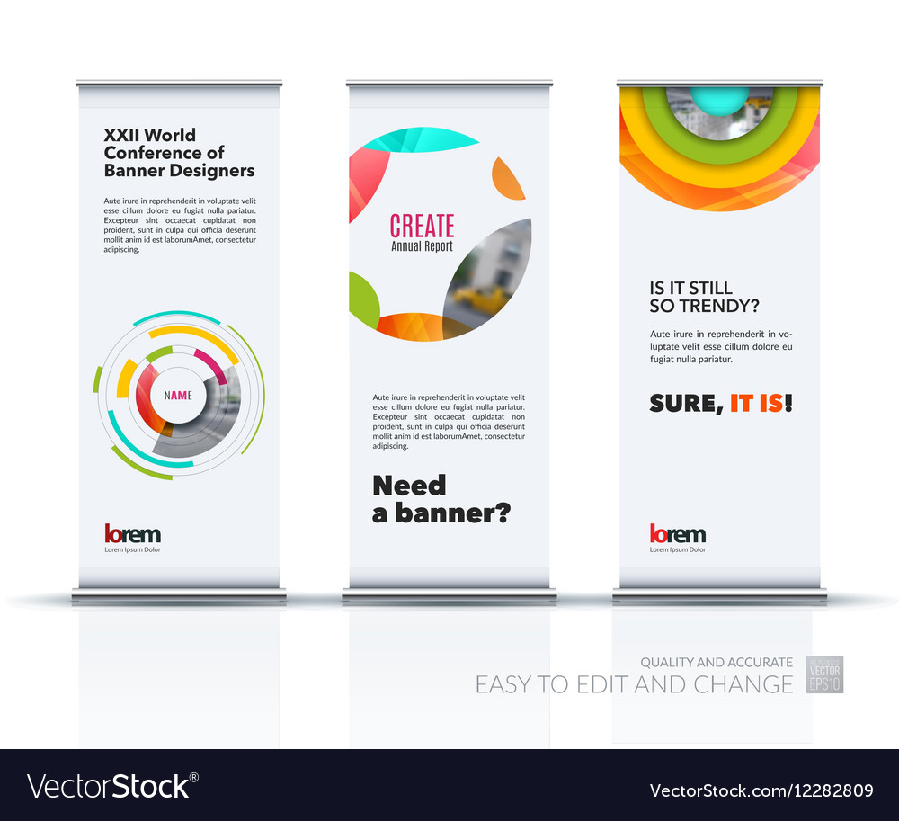 Abstract business set of modern roll up