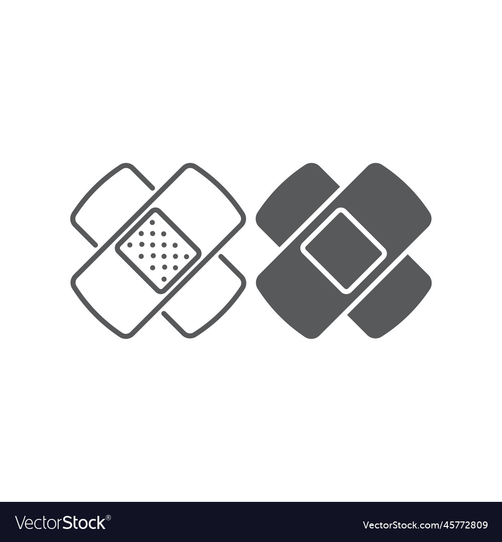 Bandage plaster adhesive icon outline template Vector Image