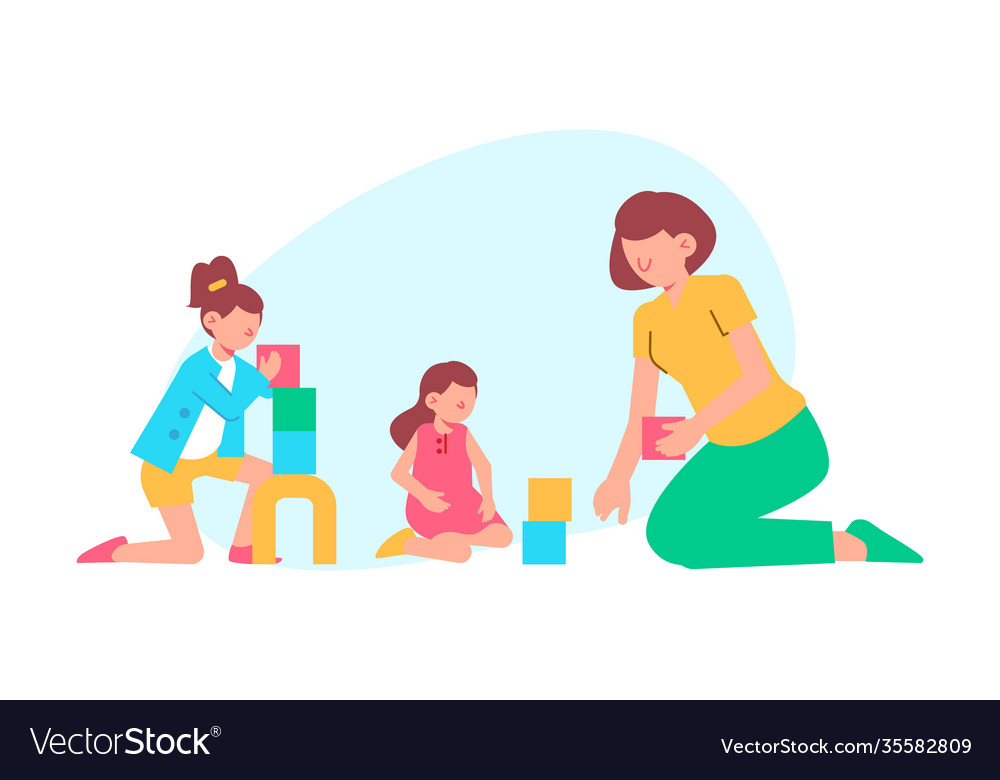 Flat kindergarten Royalty Free Vector Image - VectorStock