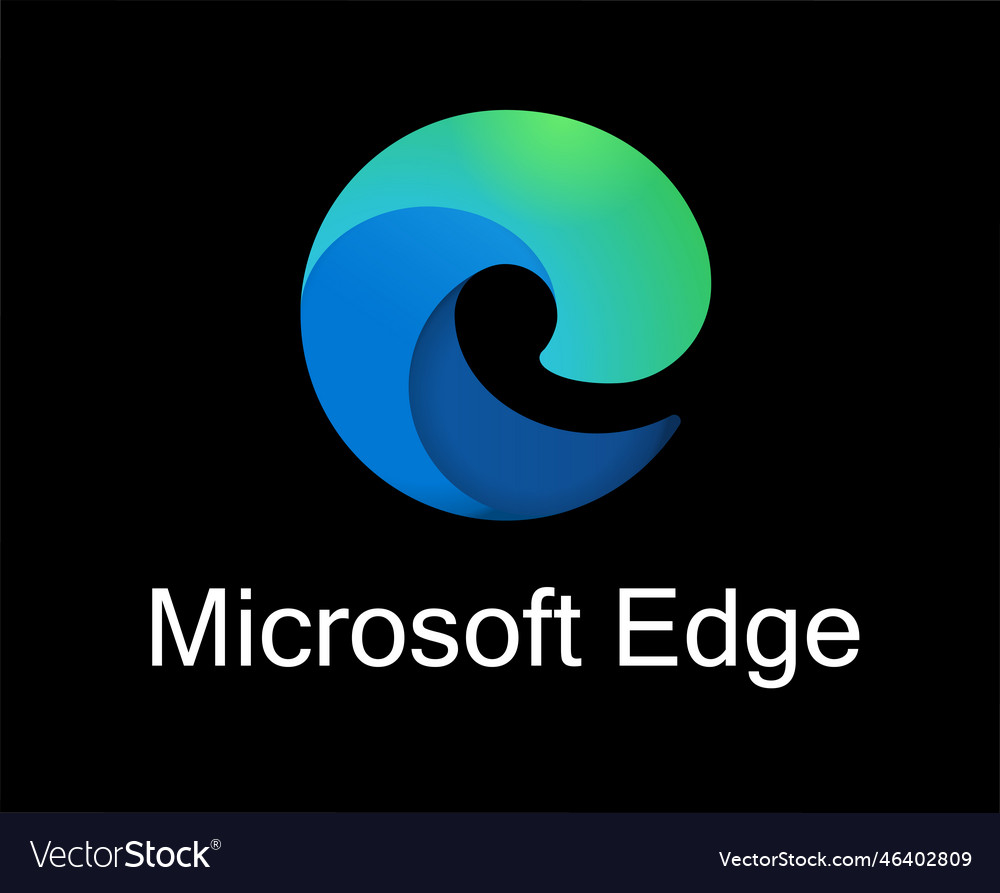 Microsoft edge browser brand logo symbol with name