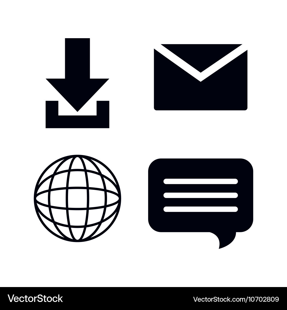 Set Social Media Design Isolated Royalty Free Vector Image