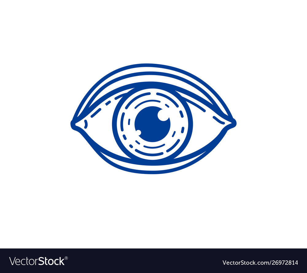 Eye linear design element for logo or icon all Vector Image