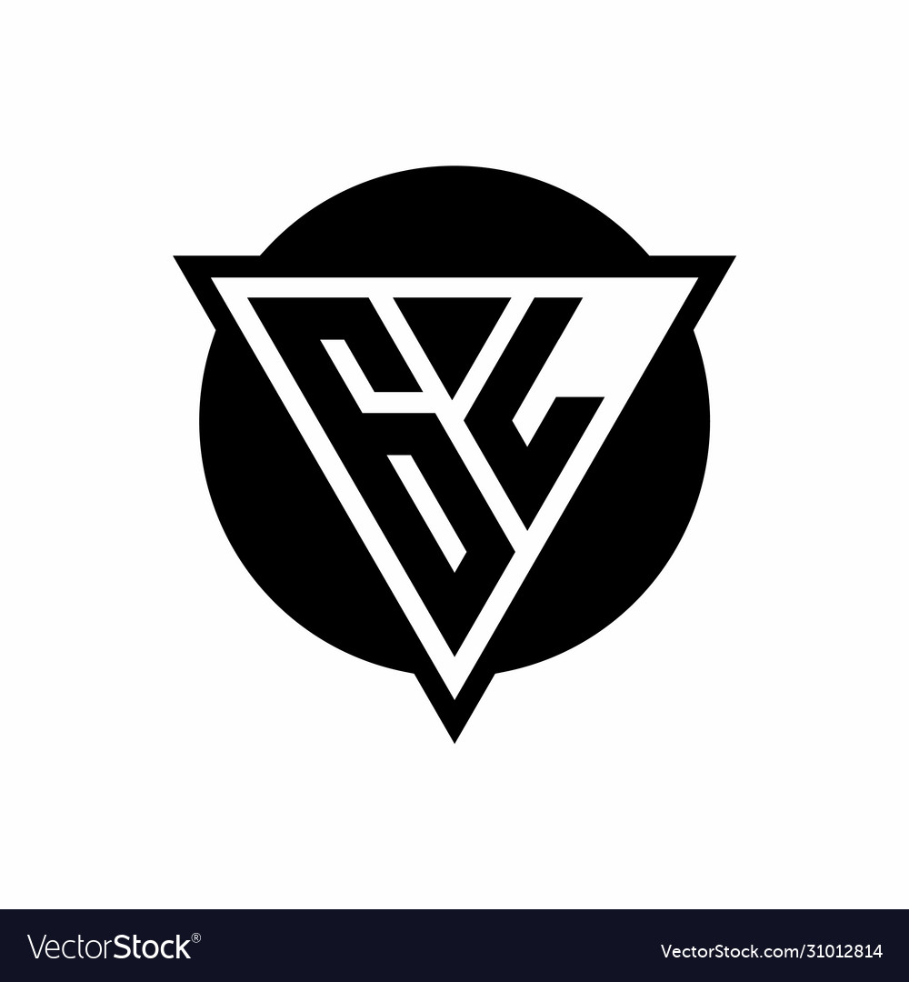 Gl logo with negative space triangle and circle