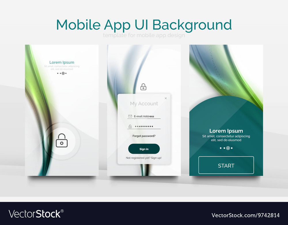 Mobile background ui Royalty Free Vector Image