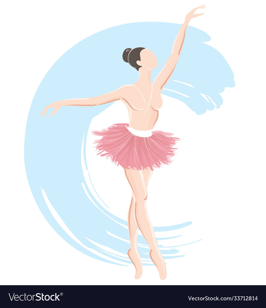 Woman ballerina ballet logo icon Royalty Free Vector Image