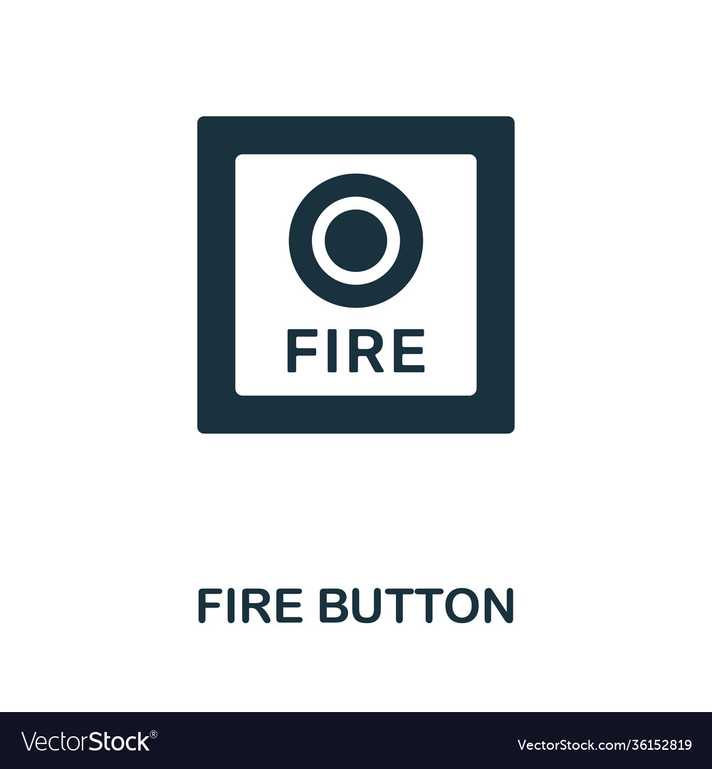 Fire button icon creative element design from