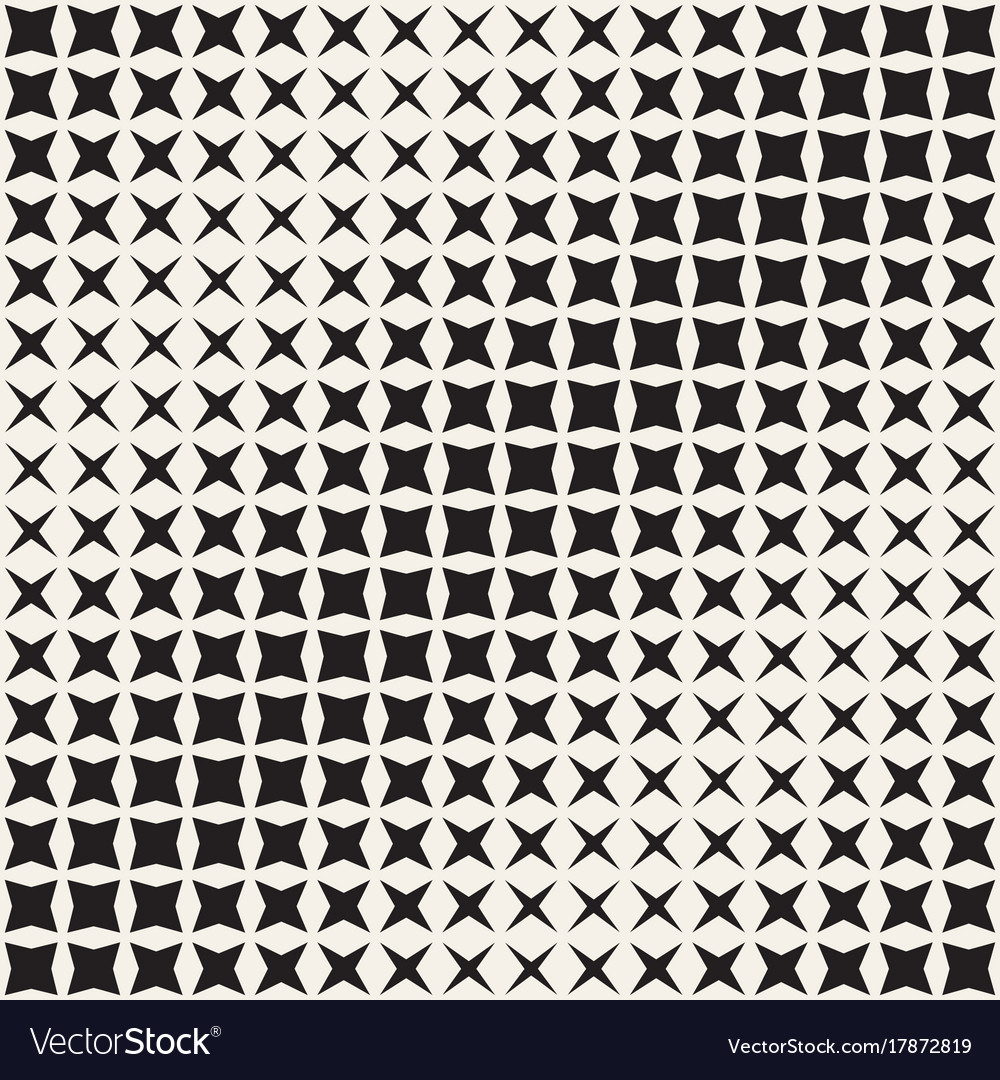 Geometric seamless star shapes pattern halftone