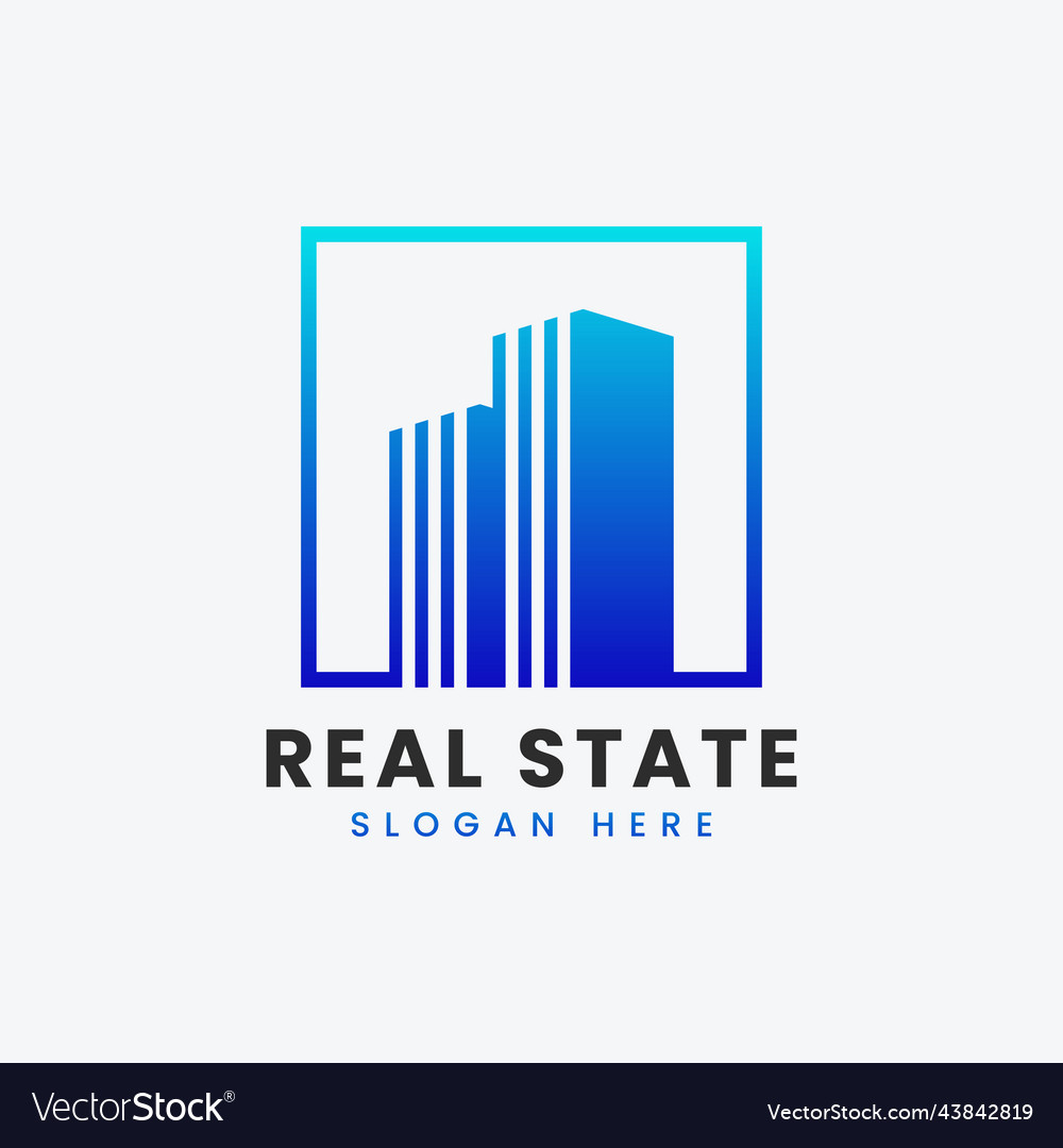 Modern real estate property apartment logo design