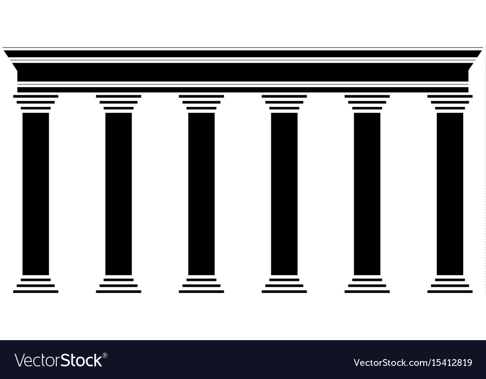 Pillars icon image Royalty Free Vector Image VectorStock