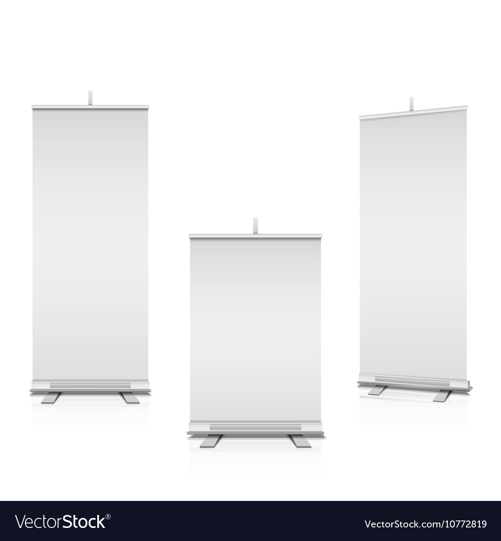 Roll Up Banners Templates Royalty Free Vector Image