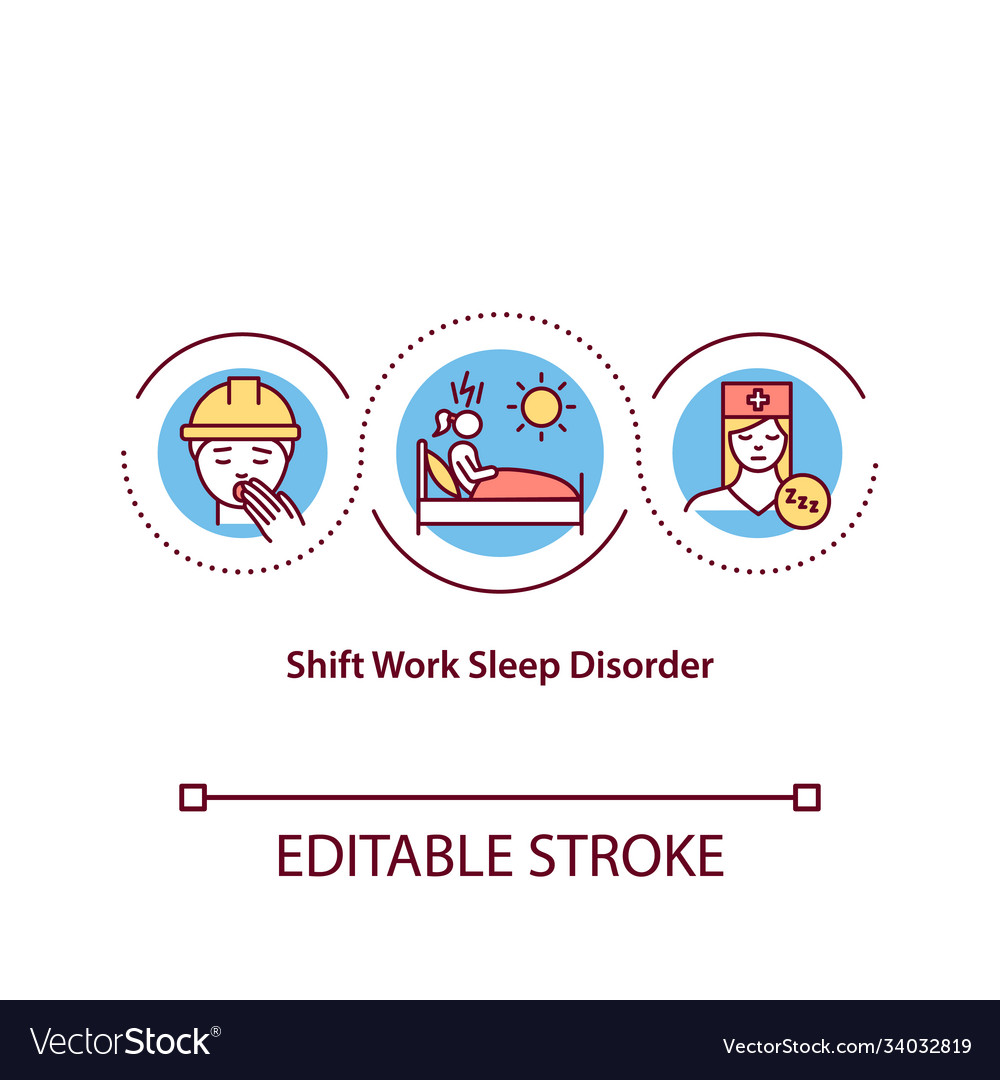 Shift Work Sleep Disorder Concept Icon Royalty Free Vector