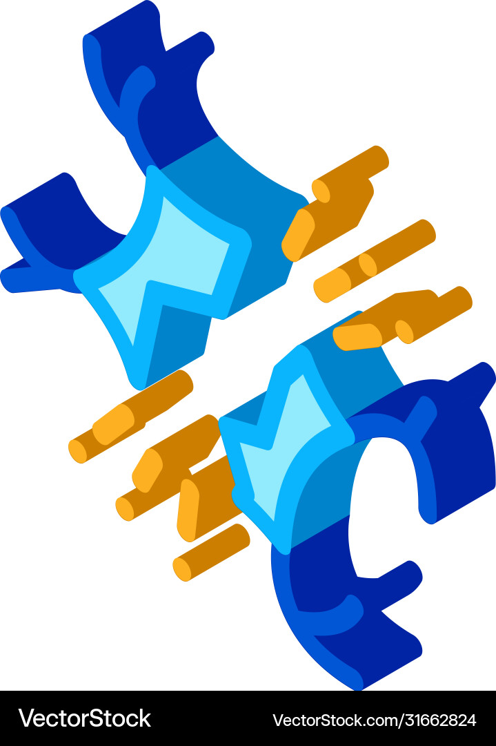 Broken spine isometric icon Royalty Free Vector Image