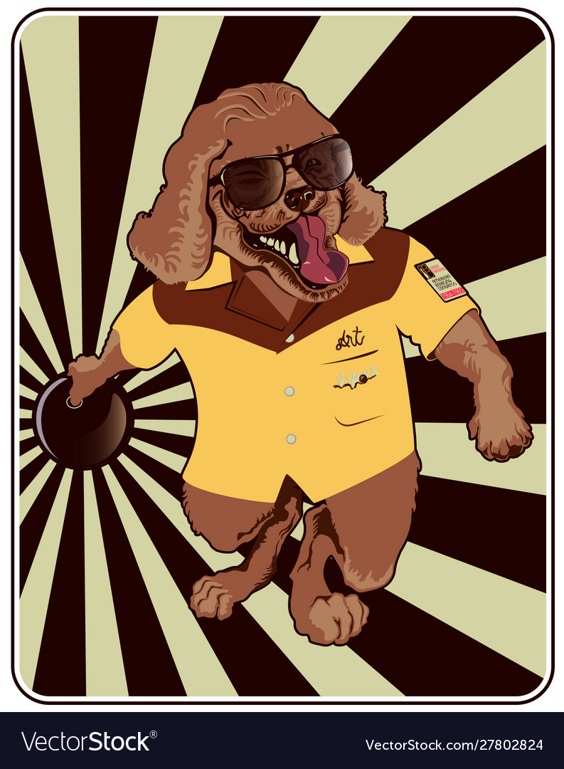 Dog dude Royalty Free Vector Image - VectorStock