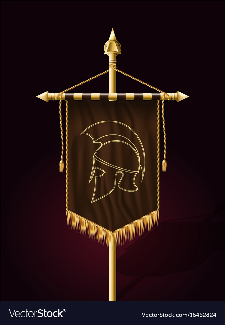 Festive Banner Vertical Flag With Helmet Vector Image