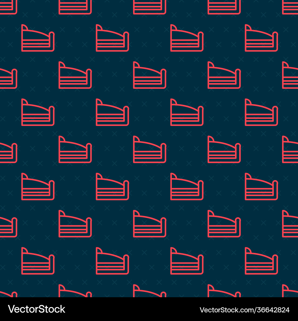 Red line piece cake icon isolated seamless Vector Image