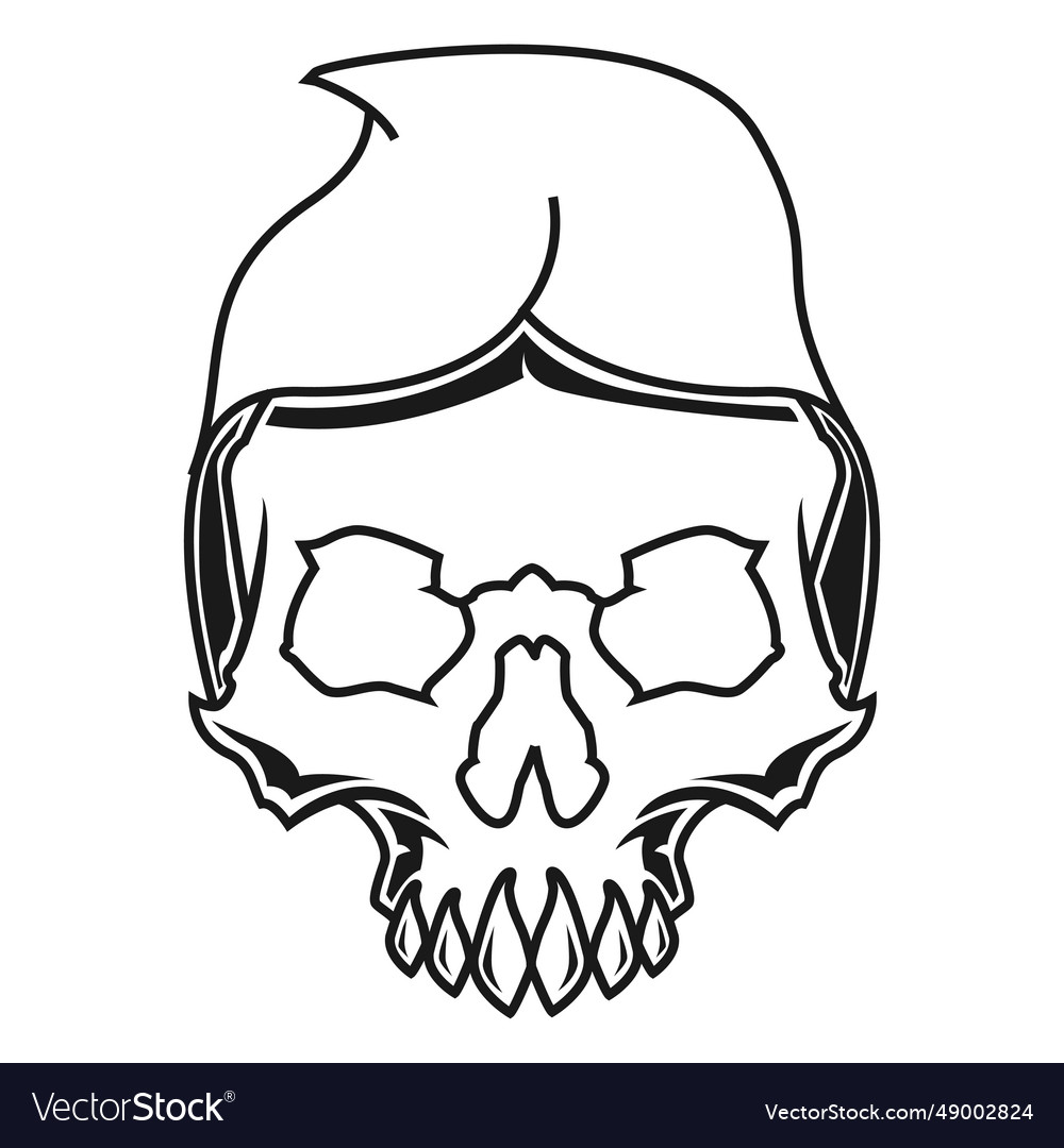 Skull with hood Royalty Free Vector Image - VectorStock