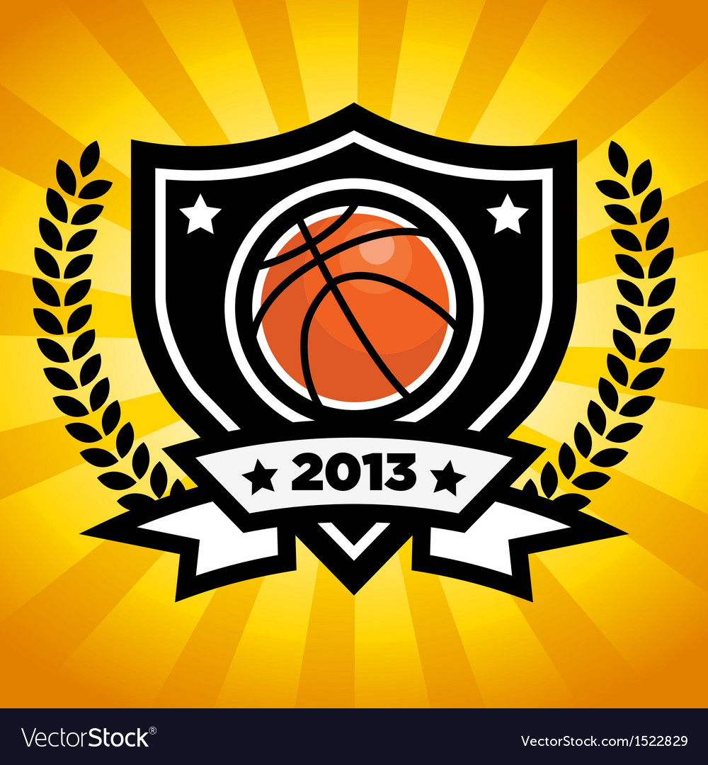 Basketball logo emblem Royalty Free Vector Image