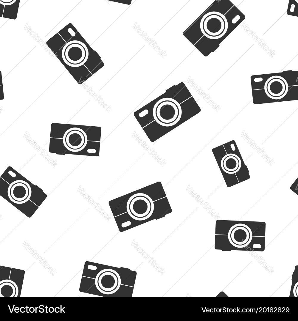 Camera icon seamless pattern background business Vector Image
