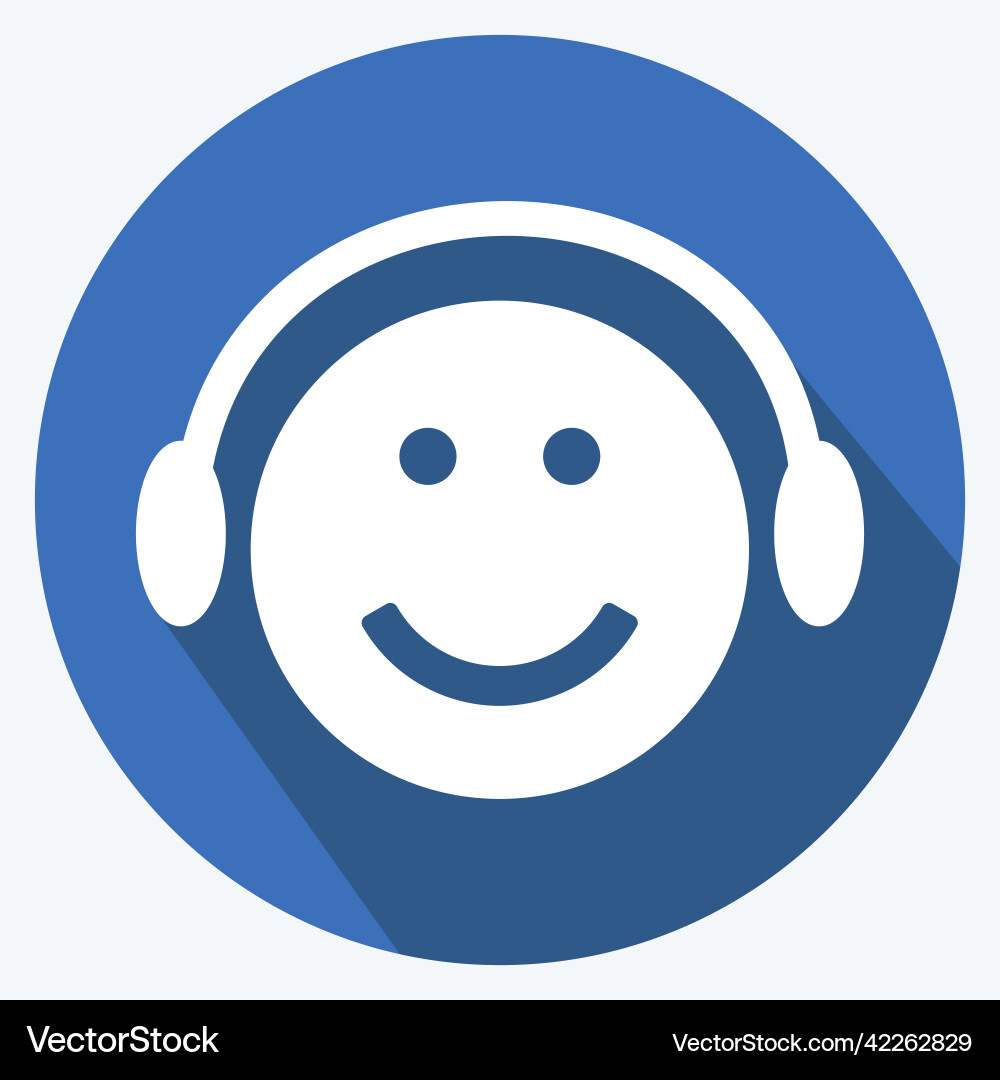 Icon emoticon music player suitable for emoticon Vector Image