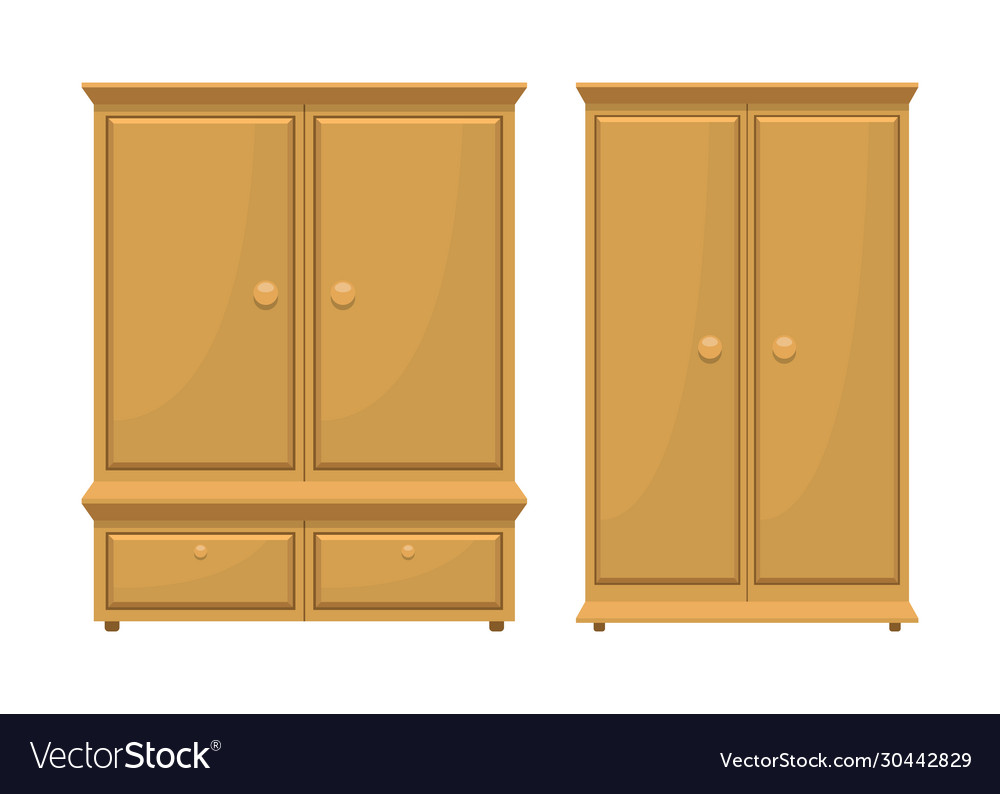Retro wooden bedroom furniture Royalty Free Vector Image Retro wooden bedroom furniture Royalty Free Vector Image