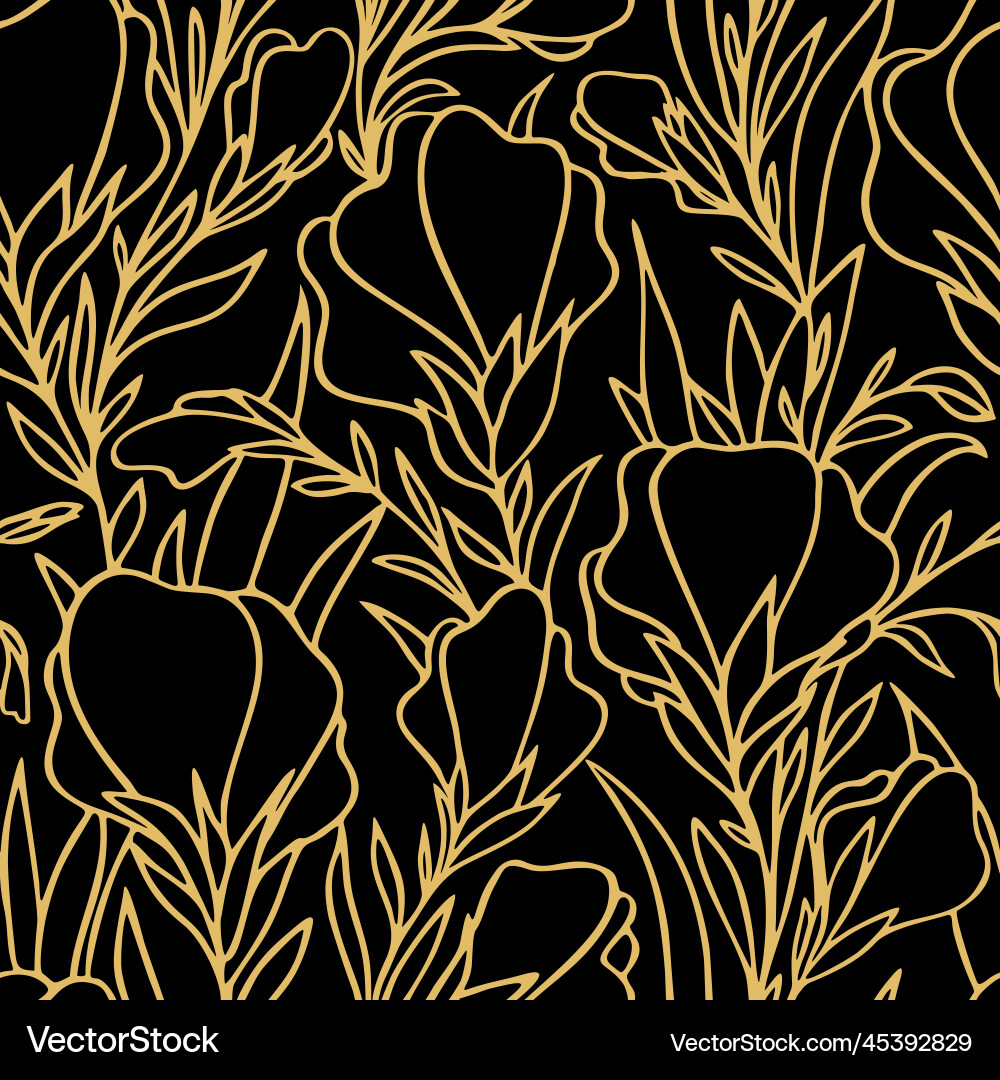 Simple two-tone seamless pattern of golden large Vector Image