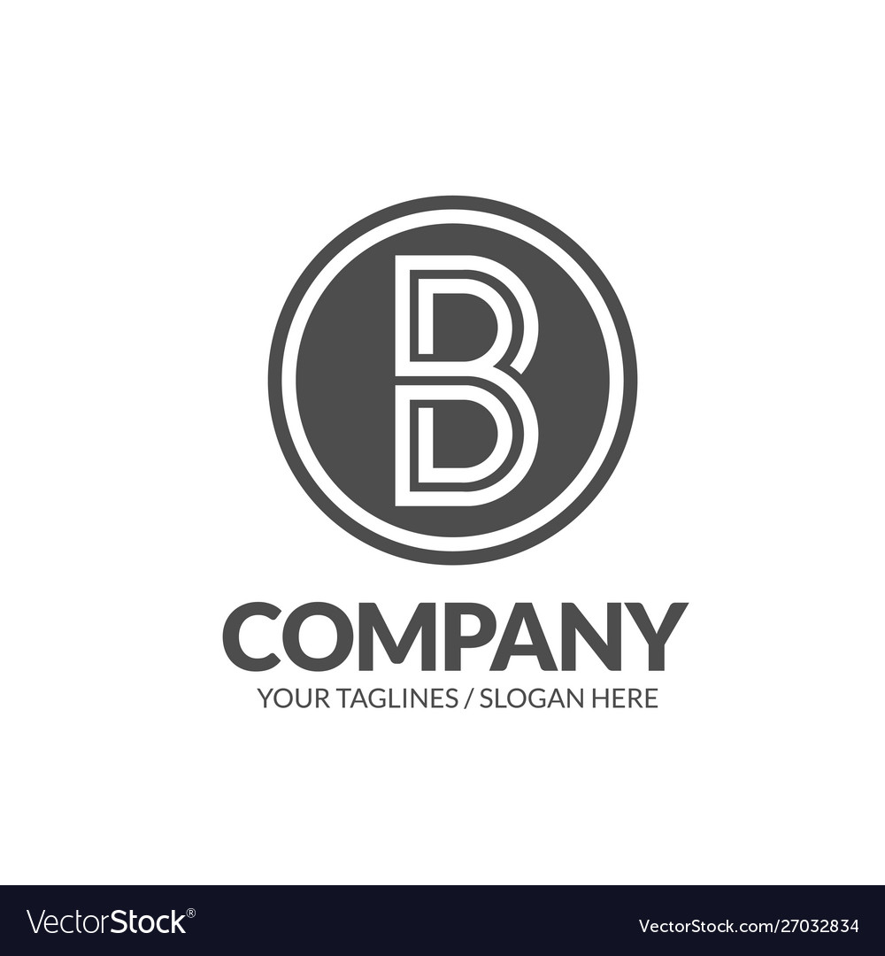 B letter circle Royalty Free Vector Image - VectorStock