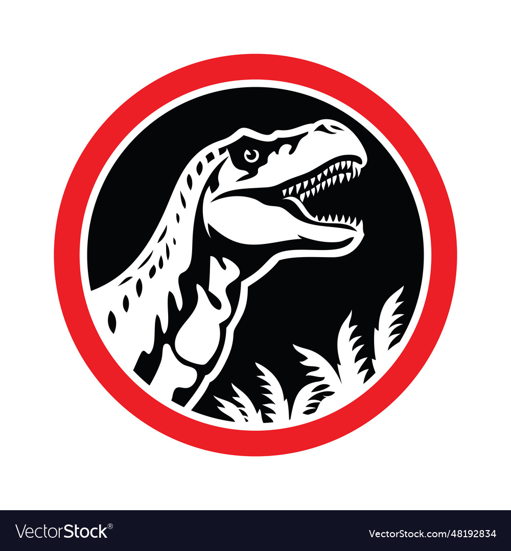 Dinosaur head concept logo template tyrannosaurus