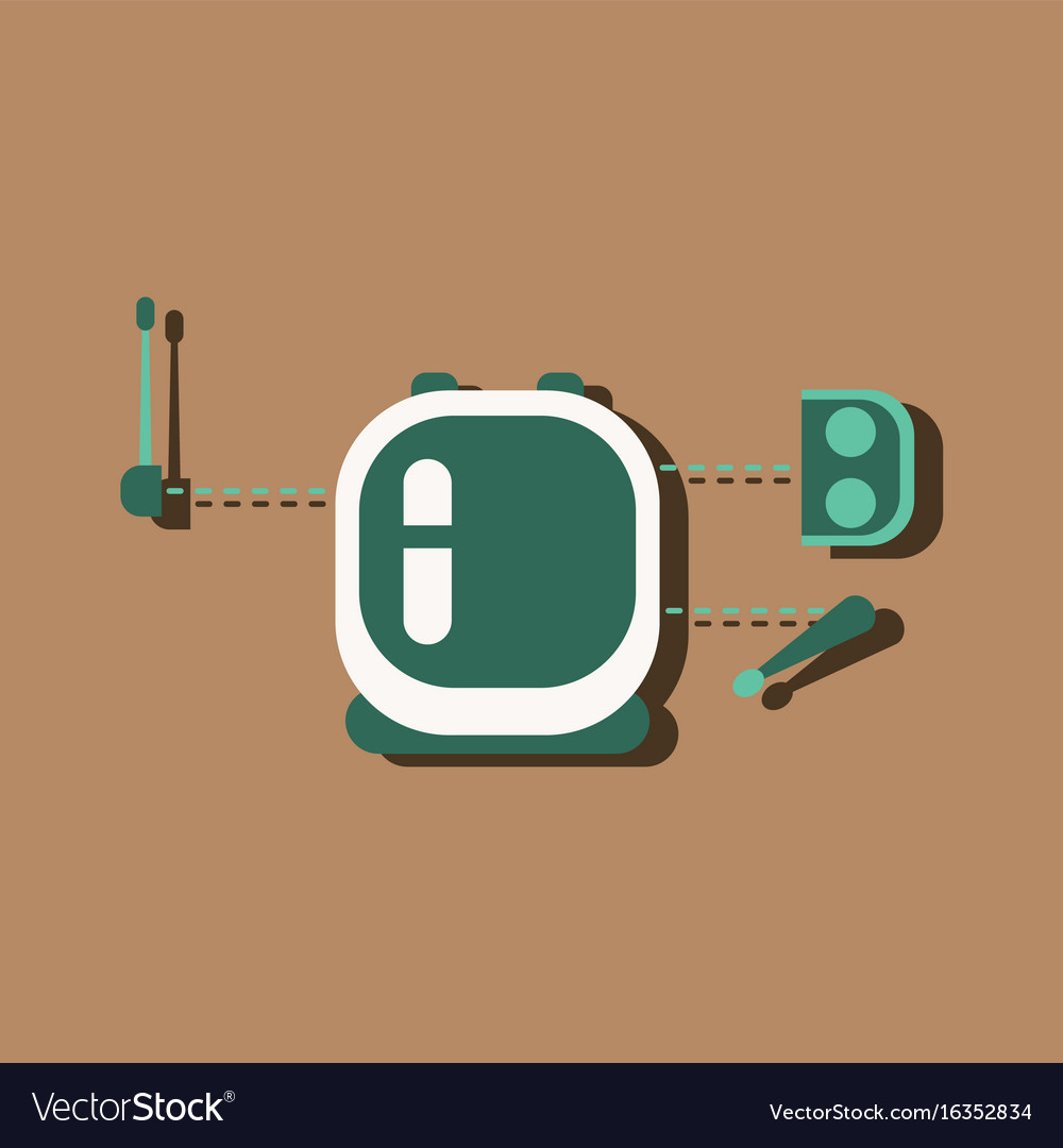 Flat Icon Design Collection Space Equipment In Vector Image