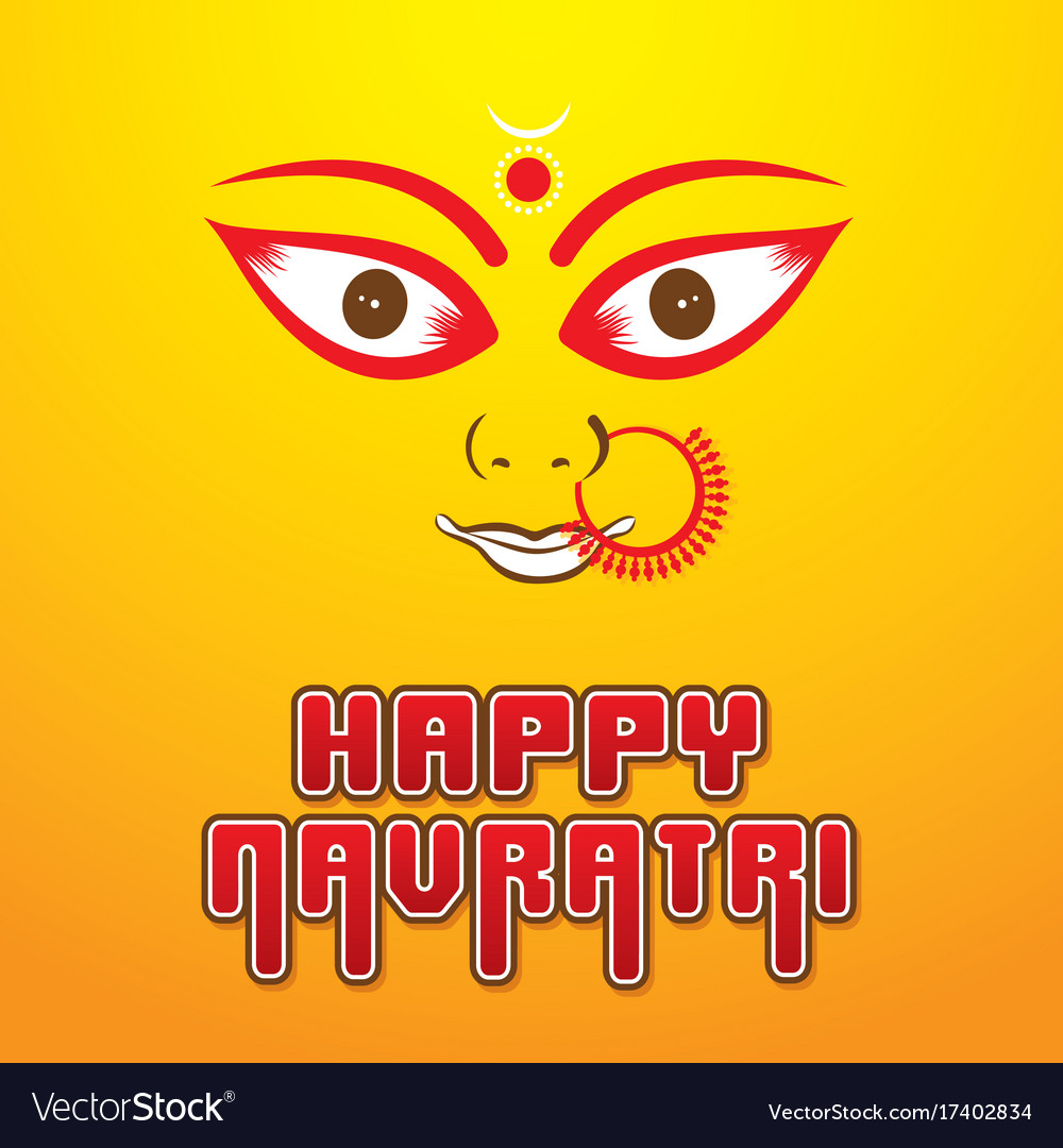 Happy navratri festival poster desgin Royalty Free Vector