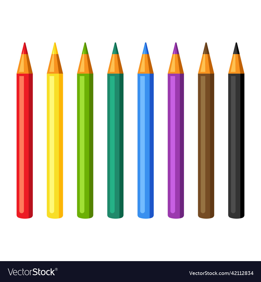 Set of pencils painter tools and materials art Vector Image