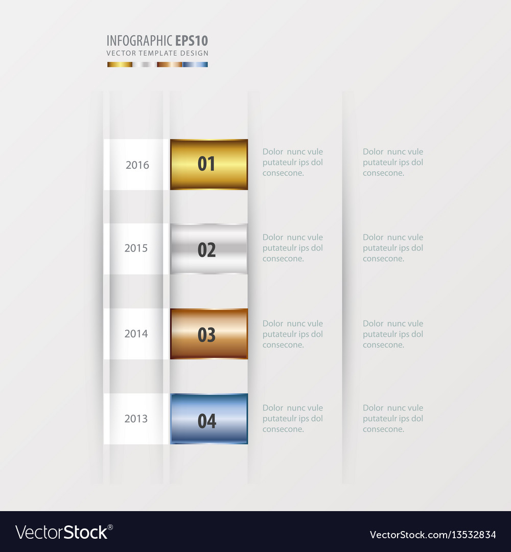 Timeline Design Gold Bronze Silber blau