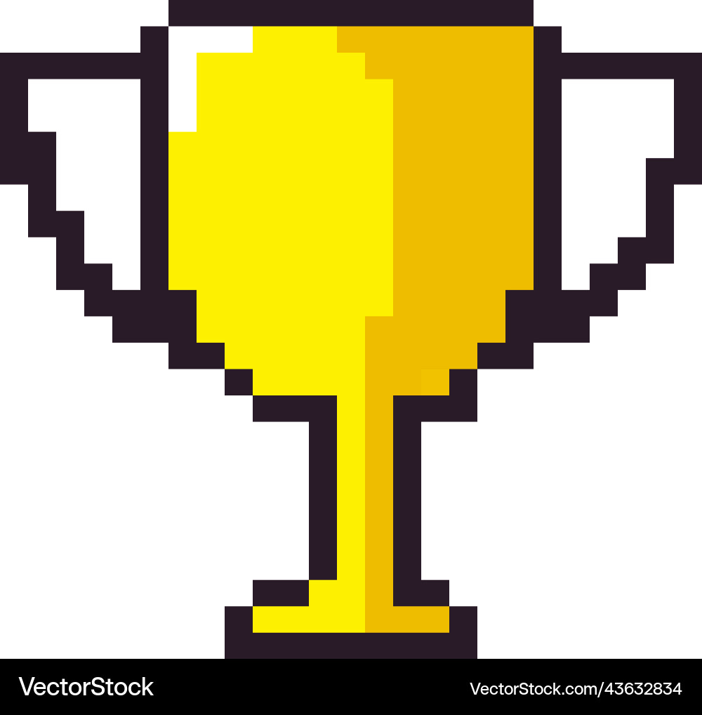 Trophy pixel art Royalty Free Vector Image - VectorStock