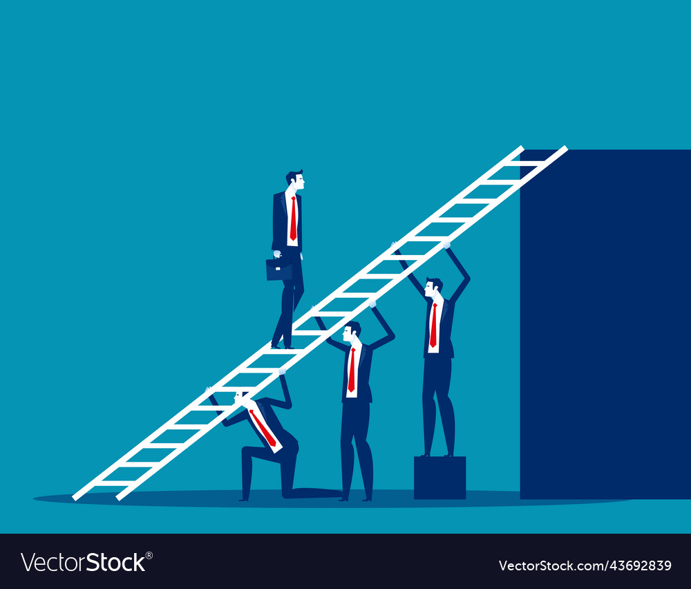 Business team work support and collaboration Vector Image