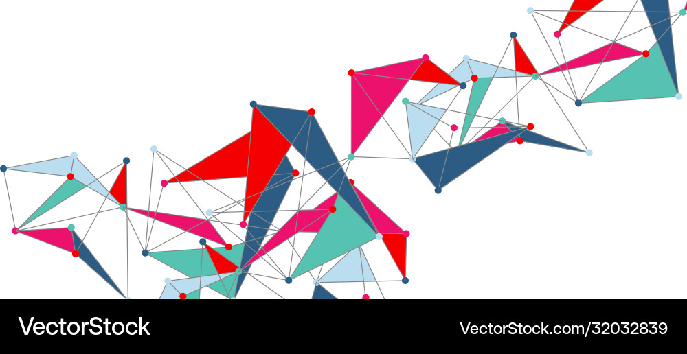 Triangular Technology Line points connections triangular technology Vector Image