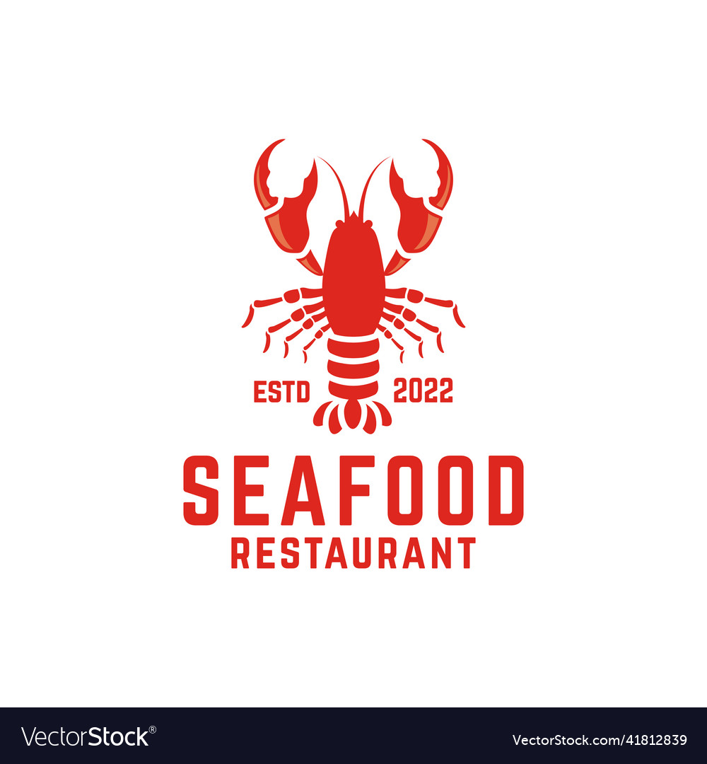 Lobster logo file Royalty Free Vector Image - VectorStock