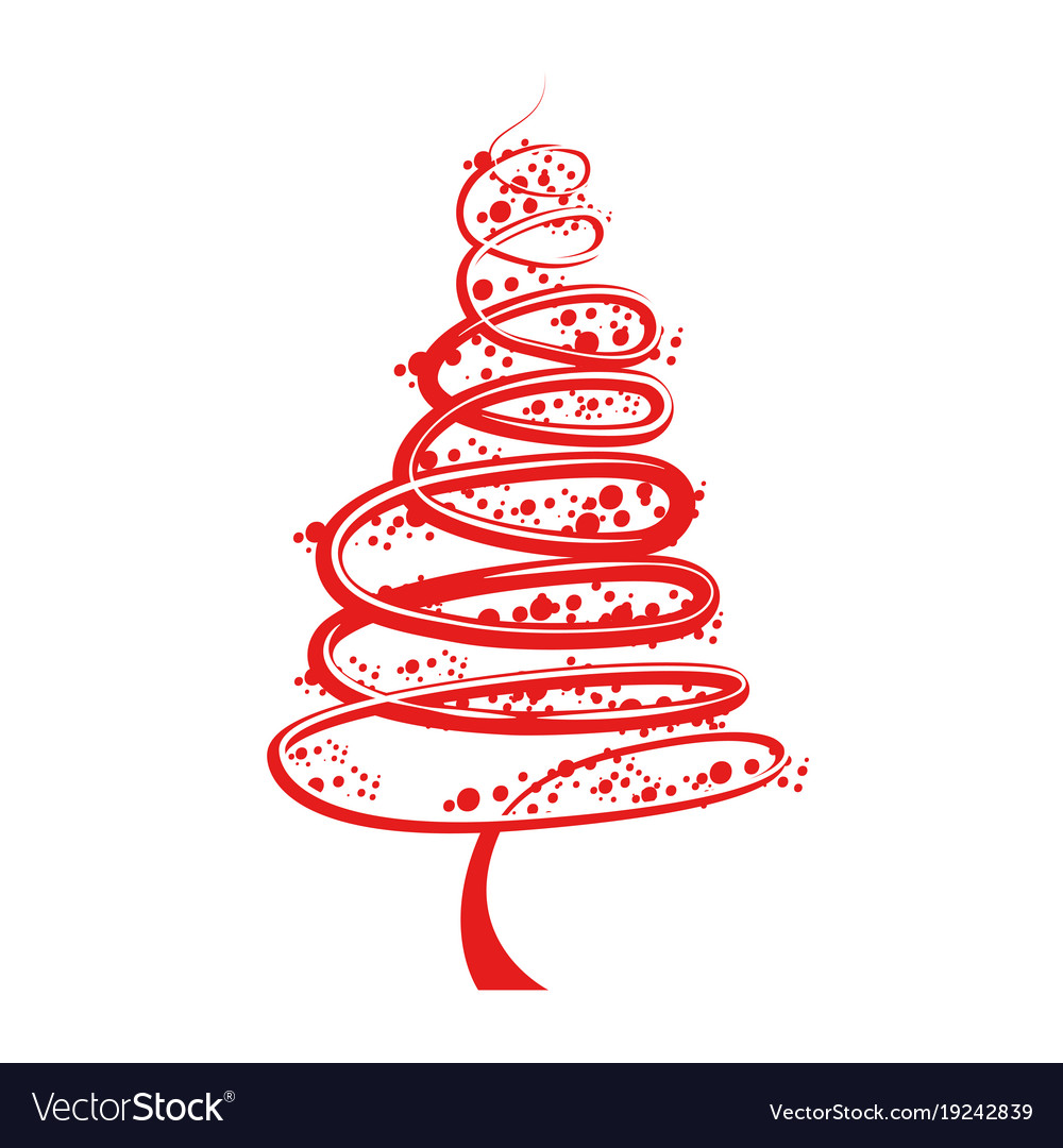 merry christmas tree abstract royalty free vector image
