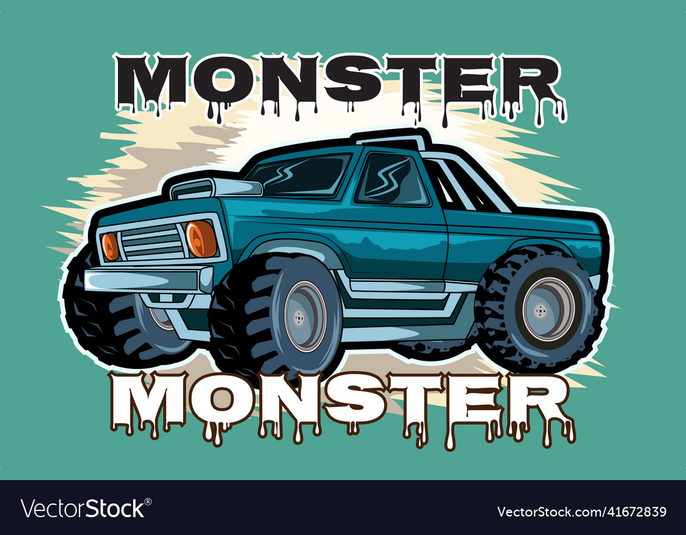 Off road monster truck background