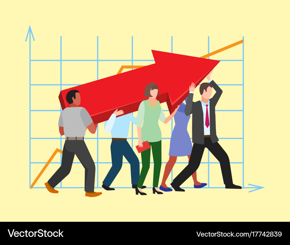 Team work people management business concept Vector Image