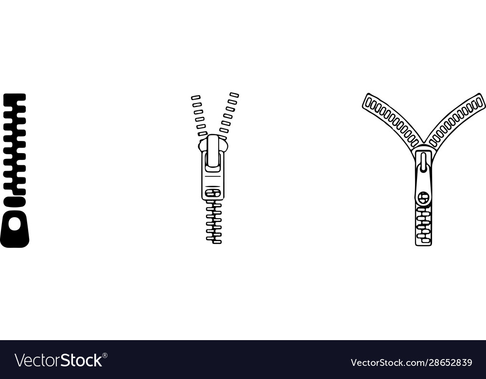 Zipper icon isolated on white background