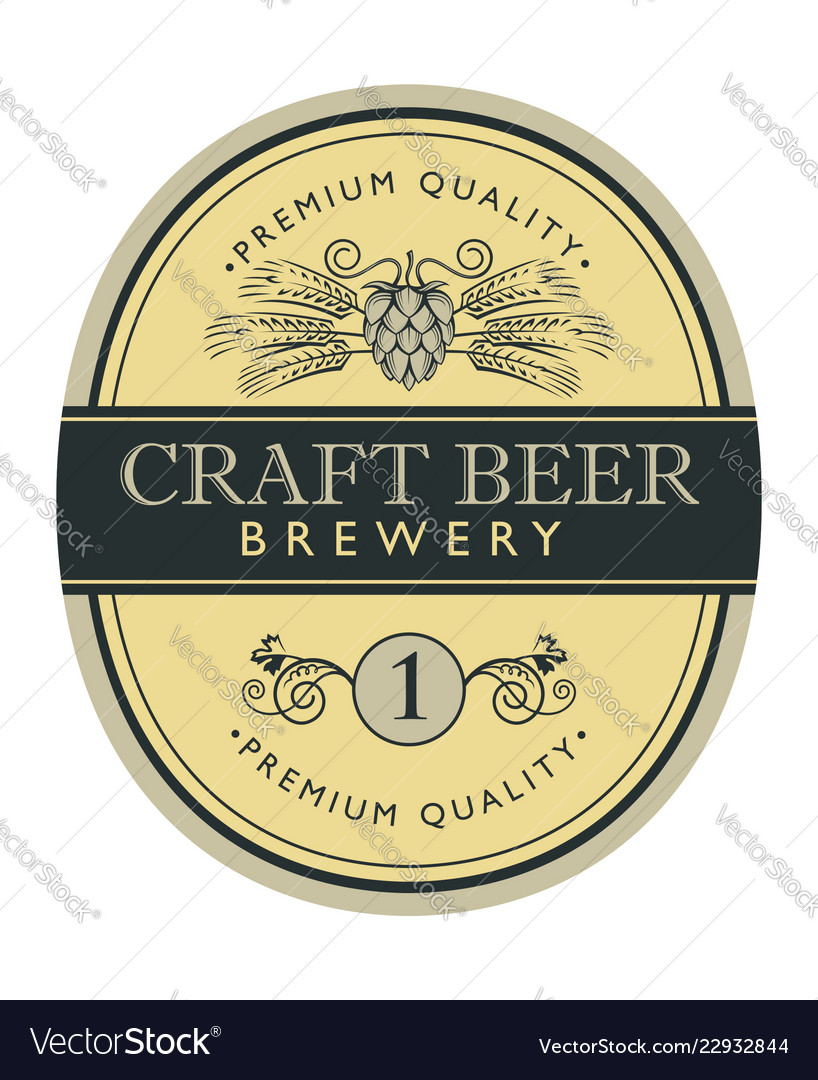 Beer label design Royalty Free Vector Image - VectorStock