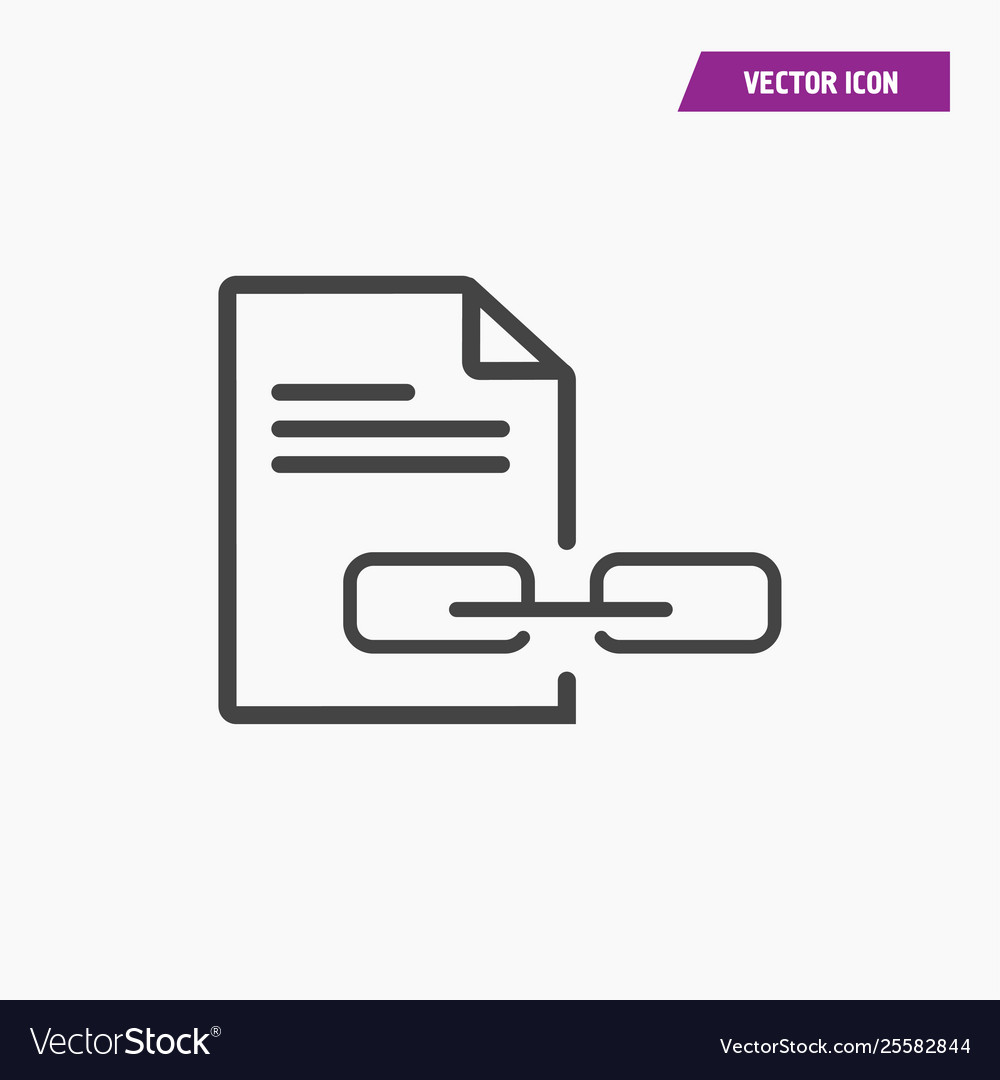 Document url hyperlink icon Royalty Free Vector Image