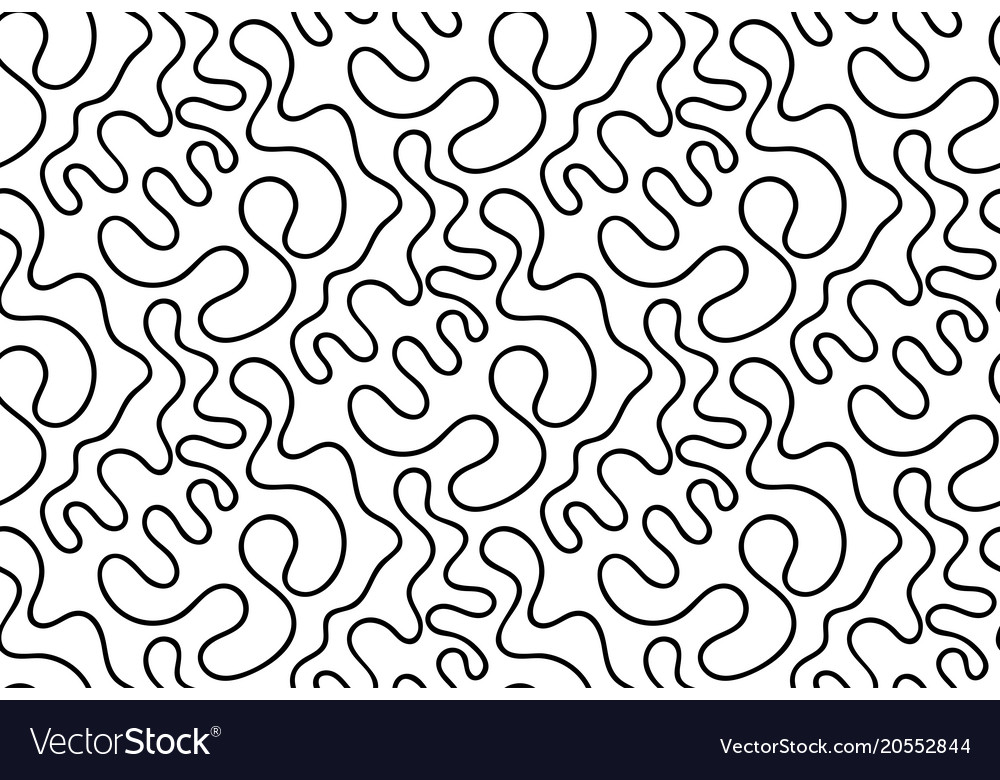 Floral background of drawn lines Royalty Free Vector Image