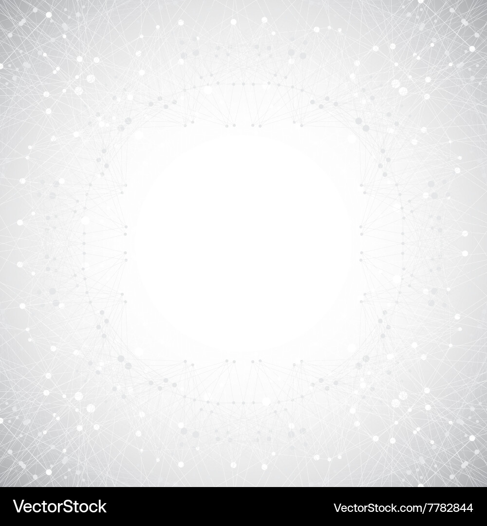 Geometric grey background molecule Royalty Free Vector Image