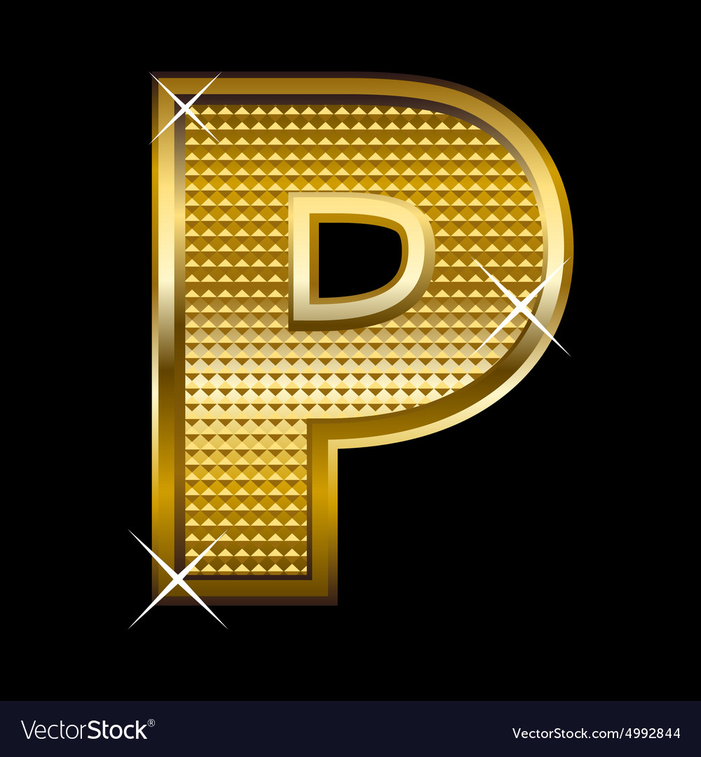 Gold Letter P Isolated Stock Photo, Picture and Royalty Free Image. Image  21651567.